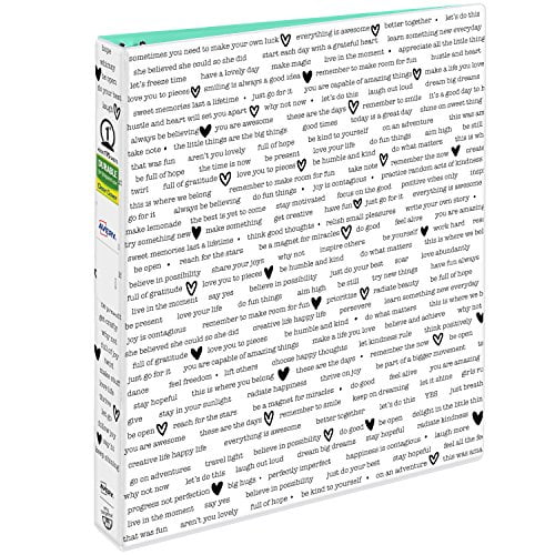 Avery + Amy Tangerine Designer Collection Binder, 1' Round Rings, 175-Sheet Capacity, Find Inspiration (28321)