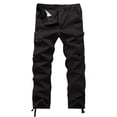 thumbnail image 2 of Cargo Pants for Men 2025 Fall Winter Lined Straight Leg Casual Outdoor Work Pants with Pockets Mens Trousers, 2 of 7