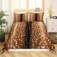 thumbnail image 2 of Brown Reindeer Bedding Set for Adult Men Women,Elk Deer Hide Duvet Cover King,Woodland Rustic Animal Print Comforter Cover,Jungle Wild Animals Skin Quilt Cover Wildlife Hunting Theme Room Decor, 2 of 5