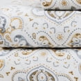 thumbnail image 4 of Roxana Paisley 100% Cotton 4-Piece King Flannel Sheet Set, 4 of 4