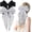 Black+Silver, variant on 2 count Big Glitter Layered Hair Bows for Women Girls 8 Inch Barrette Hair Clip Black Sliver Sparkly Large Long Bows Style Hair Accessories (Black+)