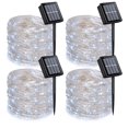 thumbnail image 1 of Guirnalda de luces solares QITONG de 4 x 33 pies, 100 LED, impermeables, 8 modos, 1 of 8