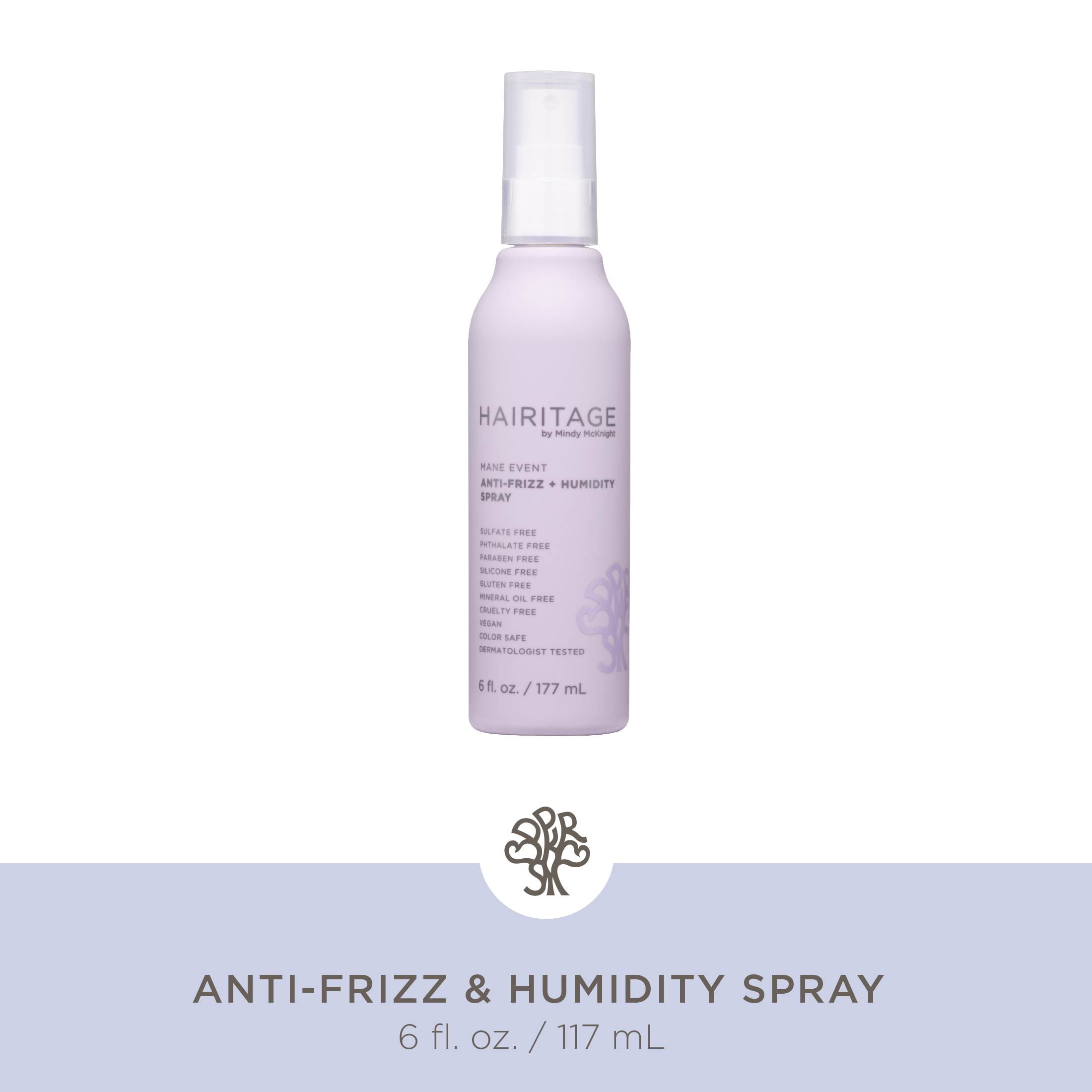 Hairitage Mane Event Anti-Frizz + Humidity + Heat Protectant Hair Spray, 6oz