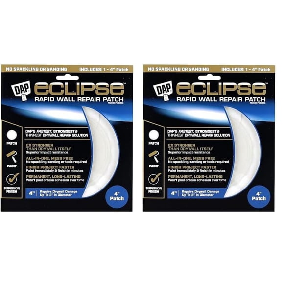 Patch Repair DAP Eclipse, 10 cm, blanco transparente, paquete de 2 unidades