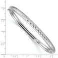 thumbnail image 3 of Auriga Fine Jewelry 14K White Gold 3/16 Textured Hinged Bangle Size 7.5 for Women, 3 of 6