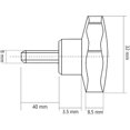 thumbnail image 1 of 20 Piezas M8 X 40 Mm Abrazadera De Botón En Forma De Estrella De Plástico Negro, Para Máquina Herramienta Botón De Tornillo En Forma De Estrella Abrazadera De Alambre Botón De Plástico En Kn, 1 of 2