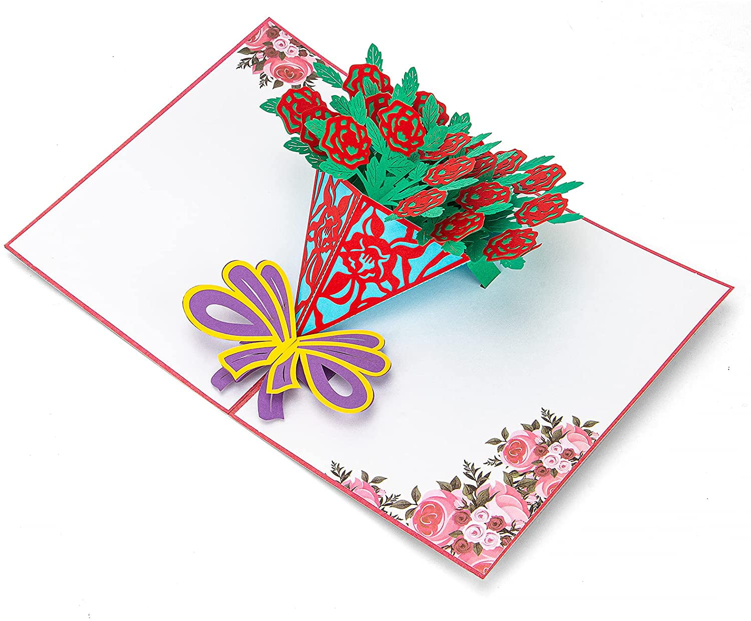 igloofy 3d Pop up Cards ; Gifts for Grandma; Paper Flowers ; Paper Bouquet  ; Birthday Cards ;Blank Gift Card Congratulations Greetings 12 inch Crafts