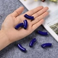 thumbnail image 6 of 500g Opaque Acrylic Beads Curved Tube Blue 34.5x13x11mm Hole: 3.5mm about 155pcs/500g, 6 of 6