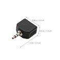 thumbnail image 2 of Luxshiny 15Ud Divisor De Audio Negro Para Auriculares Y Micrófono Conexión Múltiple Sin Pérdida, 2 of 8