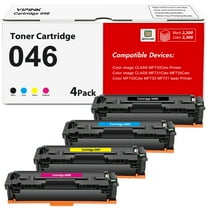 046 046H MF733Cdw Toner Cartridge Compatible for Canon 046 046H CRG-046 Color ImageCLASS MF733Cdw MF731Cdw MF735Cdw LBP654Cdw MF733 Printer Ink (Black Cyan Yellow Magenta 4-Pack)