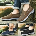 thumbnail image 2 of Dakaela Men's Slip on Loafer Walking Shoes Athletic Waterproof Sneakers Outdoor Work Loafers Blue 11, 2 of 4