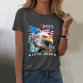 thumbnail image 2 of felwors Women's 250th Anniversary USA T-Shirt 1776-2026 Patriotic Eagle Flag Graphic Tee – Plus Size American Independence Day Top (Grey, XXXL), 2 of 8