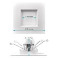 thumbnail image 4 of Luxrite 5/6 inch LED Square Recessed Light 14W=90W 5 Color Selectable Dimmable 1100 Lumens Wet Rated Baffle Trim 12-Pack, 4 of 7