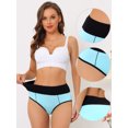 thumbnail image 3 of DARING DIVA Women's Tummy Control Color-Block Brief Panties S Light Blue, 3 of 6