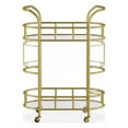 Better Homes & Gardens Fitzgerald Bar Cart with Matte Gold Metal Finish