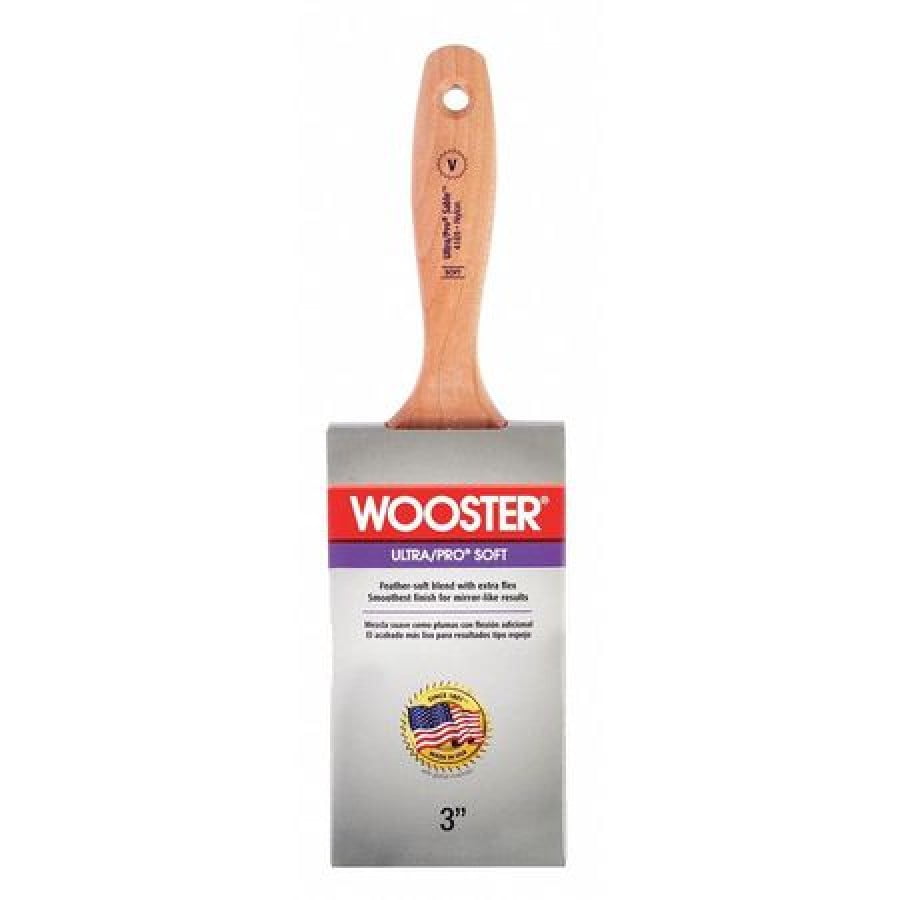 WOOSTER 41693 3" Varnish Paint Brush, Nylon Bristle, Wood Handle