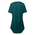 thumbnail image 7 of XIAOCHA Summer V-Neck Short-Sleeve Nightshirt for Women Curved-Hem Mini Length Casual Bedroom Sleep Dress, 7 of 7