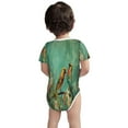 thumbnail image 3 of Yiaed Retro Birds Print Infant Climbing Short Sleeve Onesie One-Piece Baby Bodysuit Clothes 0-12 Months -6 Months, 3 of 6