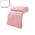 thumbnail image 4 of YingYouFu Summer Quilt, 79x91 Inch Cool Feeling Waterproof Blanket, Machines Washable Light Bedding, Air Conditioning Cover for Warm Season Slee, Pink, 4 of 6