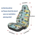 thumbnail image 3 of Wukai Hawaiian Style Full Set Car Seat Covers with Soft Padding Universal Auto Front Seats Protector and Cushion Mat, 3 of 5