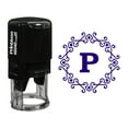 thumbnail image 1 of Printtoo Alphabet P Monogram Initial Octagon Celtic Swirl Frame R-40 Office Stationary Self Inking Rubber Stamp-Violet, 1 of 3