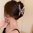 thumbnail image 3 of Sparkling Full Rhinestones Star Fish Hair Clip Sturdy Alloy Construction Hair Claw Clip for Stylish Women Everyday Wear, 3 of 14