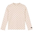 thumbnail image 5 of Girls Polka Dot Long Sleeve Top, Mock Neck Pullover Shirt, Casual Everyday Kids Clothing | Akmoler,Beige 3-4 Years, 5 of 6