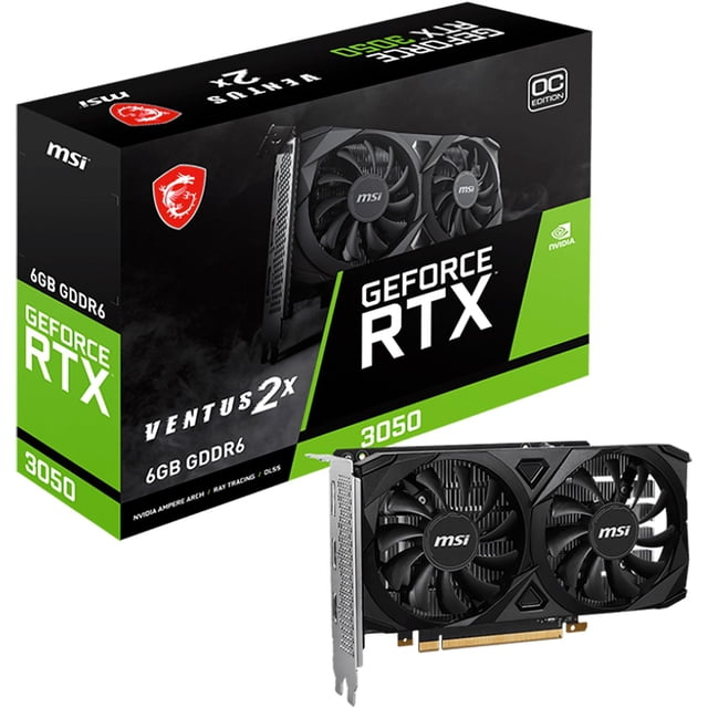 Tarjeta de Video MSI GeForce RTX 3050 VENTUS 2X 6G OC 6GB GDDR6