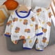 thumbnail image 2 of Odeerbi 1-6 Años Conjunto de Pijama de Verano Para Niños Y Niñas de Algodón Con Camiseta de Manga Larga Y Pantalón Con Suave Estampado de Osos Conjunto de Pijama de Dos Piezas, 2 of 5
