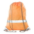 thumbnail image 1 of Mato & Hash Reflective Cinch Bag | High Visability | Great For Runners & Events - 20PK Shock Orange CA2525, 1 of 4