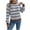 Coffee, variant on Women's Plaid Knit Sweater Casual Long Sleeve Top Soft Acrylic Comfort Wear Round Neck Pullover S-XL