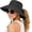 Black, variant on Sun Hats for Women Wide Brim Bucket Hat Ponytail, Fishing Hat UPF 50+ Packable for Beach Gardening with Fold-Up Brim