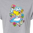 thumbnail image 3 of Disney - Alice In Wonderland - Alice Stickers - Juniors Cropped Cotton Blend T-Shirt, 3 of 5