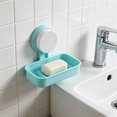 thumbnail image 4 of Jabonera de pared con ventosa y desagüe, color macaron, ahorra espacio, para baño y cocina., 4 of 8
