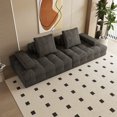 thumbnail image 3 of Sofa Couch for Living Room, Modern Loveseat Sofa with Extra Deep Seats, Comfy Armrests, Couches for Living Room Apartment Lounge, Easy Assembly, Grey, 3 of 8