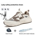 thumbnail image 2 of YOURDIARY Steel Toe Work Shoes for Women Safety Shoes Work Lace-Up Sneakers, 2 of 7