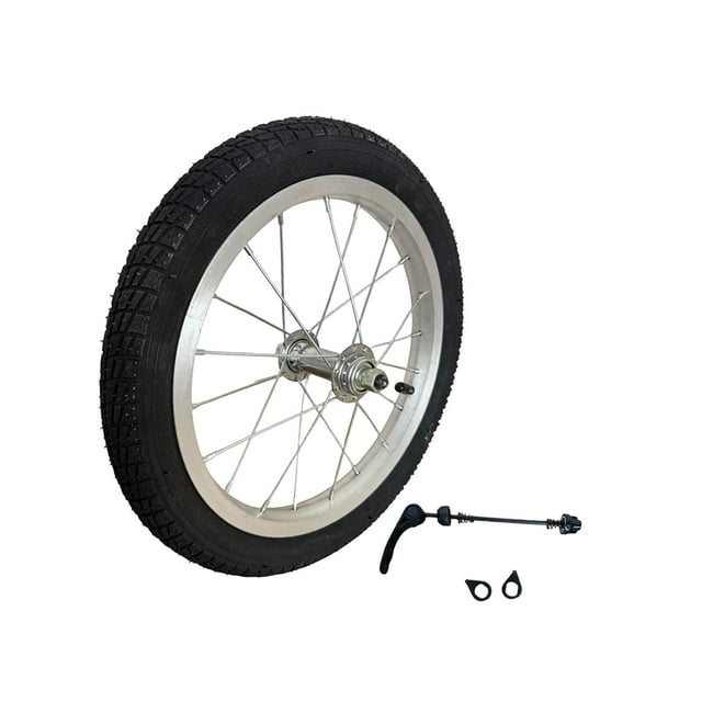 Repuesto de rueda de remolque de bicicleta de 12'', resistente, fácil de instalar, para exteriores, bajo nivel de ruido, portátil, componente