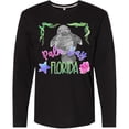 thumbnail image 3 of Inktastic Palm Bay Florida Cute Swimming Manatee Long Sleeve T-Shirt, 3 of 5