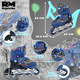 thumbnail image 4 of Patines en línea ajustables RM REGALOMEX para niños talla 19.5-23.5 azul mediano, 4 of 6