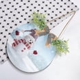 thumbnail image 4 of SKYSONIC Christmas Snowman Welcome Sign Front Door Decoration Round Door Hanging Sign Porch Decorations for Home Outdoor Indoor Holiday Fall Halloween Christmas - 11.8x11.8 inch, 4 of 7