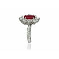 thumbnail image 5 of HeartsAndYou 2ct Natural Ruby & Diamond Engage Ring Halo Cocktail Flower 14k SOLID White Gold, 5 of 9