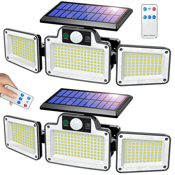 Set 2 Lámparas LED Solar Comerliv Suburbana Luminaria Con Sensor Modos
