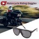 thumbnail image 2 of Gafas de sol para motocicleta Unique Bargains, lentes de policarbonato triacetato UV400, color gris oscuro, marco negro, 2 of 6