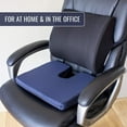 thumbnail image 3 of XH Gradual Slope Seat Cushion for Coccyx, Sciatica and Tailbone Pain Used With Dining Room Chairs, Desk Chairs, Thin Car or Wheelchair Cushions, Machine Washable-Cover, 15 Inch, Navy, 3 of 11