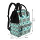 thumbnail image 2 of Fotbe Turtles And Seahorses Mochila Maternidad - Lona de Sarga Impermeable, Mochila de Pañales de Gran Capacidad con Múltiples Bolsillos y Correas Ajustables, 2 of 6