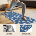 thumbnail image 4 of 70x26 Inch Yoga Towel, Sweat Absorbent Non-Slip Mat for Hot Yoga, Pilates & Fitness,Cat Striped Blue Pattern, 4 of 5