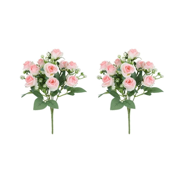 EGNMCR Artificial Flowers Fake Flowers 2pcs Bouquet Of Roses Artificial For Decoration Of Wedding Table Centres Wedding Bouquet Floral Arrangement Diy Events Party Decoration simulated roses