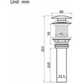 thumbnail image 2 of Modern Pop-Up Sink Drain - Click-Clack Brass Valve - Universal Fit for Basin - Polished Overflow-Free Siphon - Compatible with Most Brands, 2 of 5