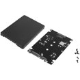 thumbnail image 2 of 2X Negro B + Tecla M Socket 2 M.2 NGFF (SATA) SSD Una 2.5 Adaptador SATA Tarjeta con Estuche, 2 of 5