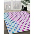 thumbnail image 2 of Ahgly Company Indoor Square Patterned Water Blue Novelty Area Rugs, 6' Square, 2 of 6